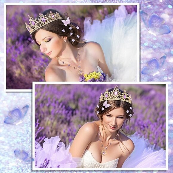Princess Costume Set Alloy Rhinestones Jewelry Accessories for Women